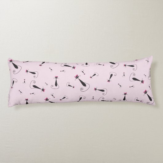 Coussins Longs Chat Kitty Casquette rose (Dos)