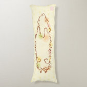Coussins Longs Chat somnolent pelucheux (Devant (Vertical))