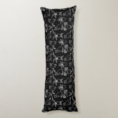 Coussins Longs Chats blancs en noir (Dos (Vertical))