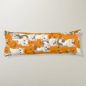 Coussins Longs Chats blancs et gingembre motif yeux verts yeux bl (Dos)