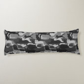 Coussins Longs Chats Camouflés Gris Motif Chats Kitty Gris Camo (Dos)