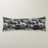 Coussins Longs Chats Camouflés Gris Motif Chats Kitty Gris Camo (Devant)