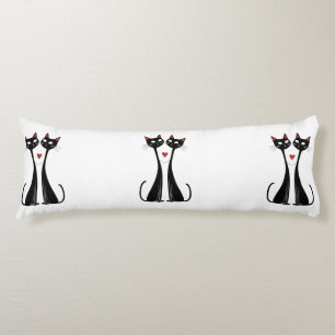 Coussins Longs Chats en amour