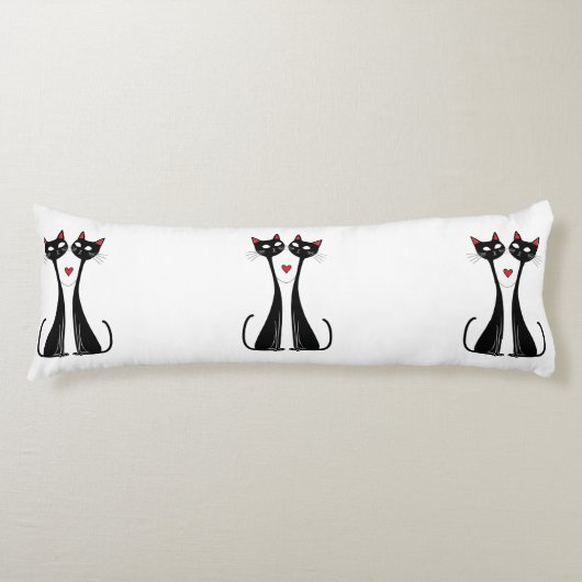 Coussins Longs Chats en amour (Devant)