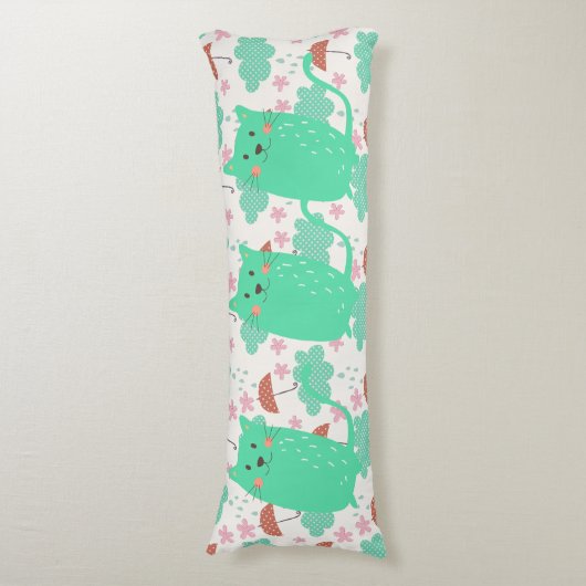 Coussins Longs Chats en pluie (devant Vertical)