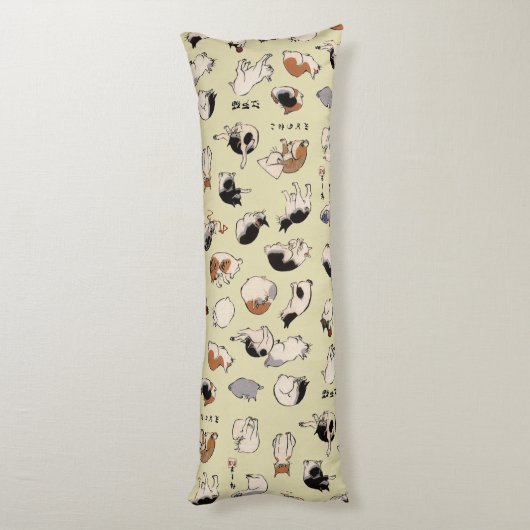 Coussins Longs Chats japonais (couleur variable) (Dos (Vertical))