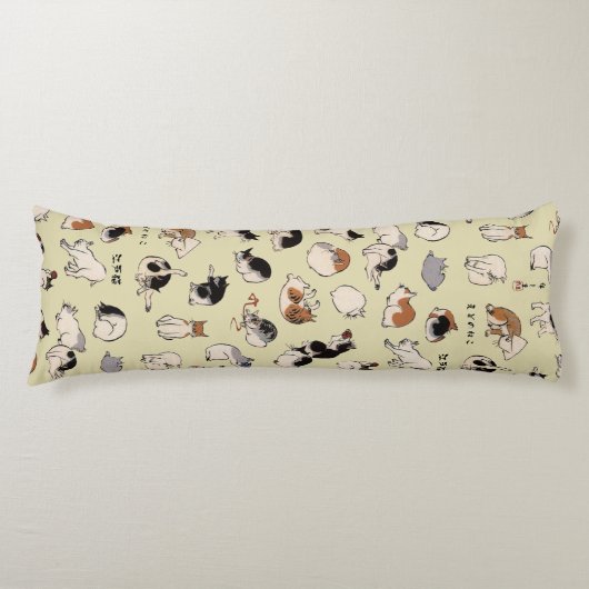 Coussins Longs Chats japonais (couleur variable) (Devant)