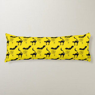 Coussins Longs Chats noirs, chauves-souris et lunes Motif Hallowe