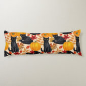Coussins Longs Chats noirs et citrouilles (Dos)