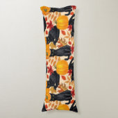 Coussins Longs Chats noirs et citrouilles (Devant (Vertical))