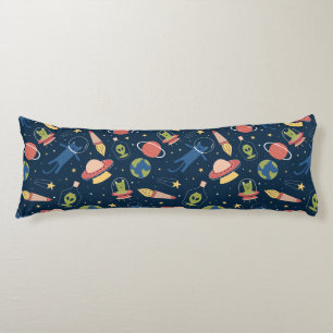 Coussins Longs Chats spatiaux mignons