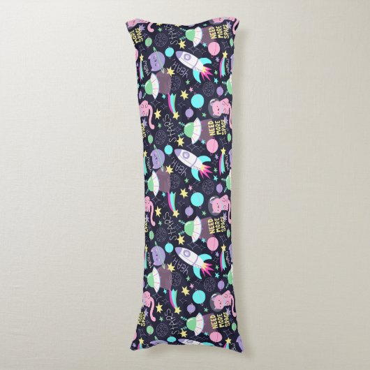 Coussins Longs Chats spatiaux mignons (Devant (Vertical))