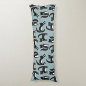 Coussins Longs Chats Tuxedo noirs et blancs (Devant (Vertical))