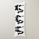Coussins Longs Chats Tuxedo noirs et blancs | Trois chatons (Devant (Vertical))