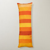 Coussins Longs Chaud Patiné Orange Rouge rayures Monogramme (Dos (Vertical))