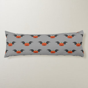 Coussins Longs Chauve-souris de citrouille d'Halloween