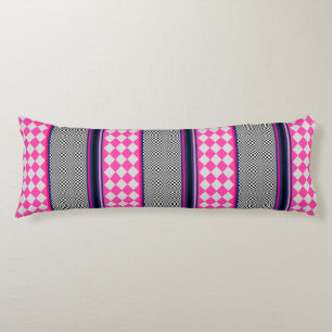 Coussins Longs Check Stripes Harlequin Conception de Motif mixte