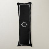 Coussins Longs Chelsea noir et blanc Monogramme (Devant (Vertical))