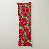 Coussins Longs Chemin Rouge Roses Fleur Garland (Devant (Vertical))