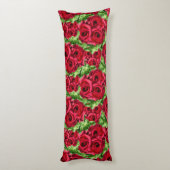 Coussins Longs Chemin Rouge Roses Fleur Garland (Dos (Vertical))