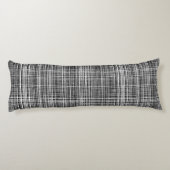 Coussins Longs Chèque noir, blanc et gris 2 Motif (Dos)