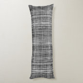 Coussins Longs Chèque noir, blanc et gris 2 Motif (Dos (Vertical))