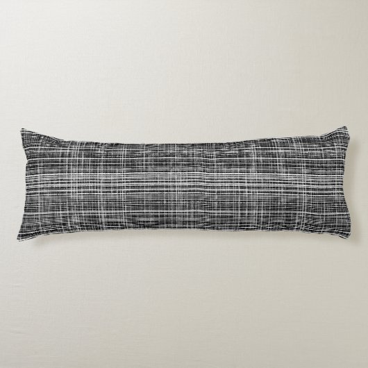 Coussins Longs Chèque noir, blanc et gris 2 Motif (Devant)