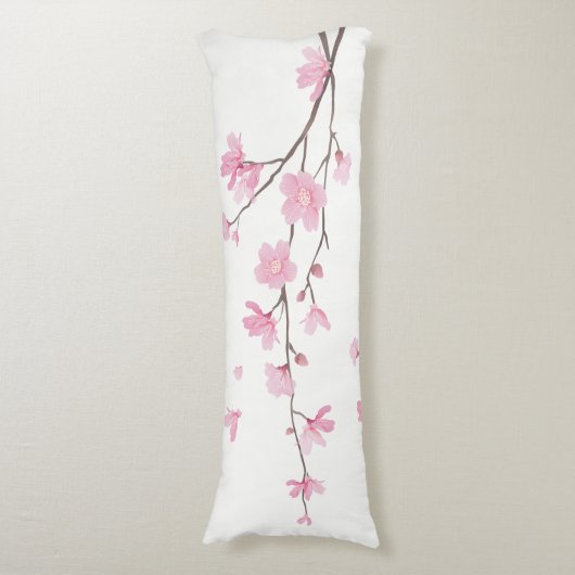 Coussins Longs Cherry Blossom - Arrière - plan transparent (Devant (Vertical))