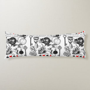 Coussins Longs cheshire cat classique alice dans l'art du pays de