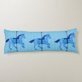 Coussins Longs Cheval de carrousel - Cobalt et Sky Blue (Dos)