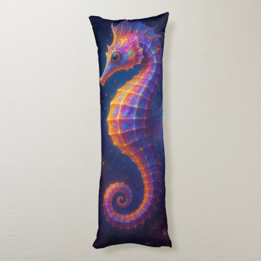 Coussins Longs Cheval de mer cosmique (Dos (Vertical))