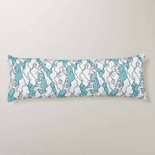 Coussins Longs Cheval rocheux mignon et adorable (Dos)