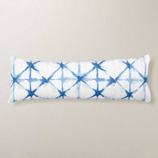 Coussins Longs Chevauchement Shibori Tie Dye Triangle Motif (Devant)