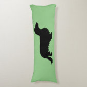 Coussins Longs Cheveux longs Dachshund - Silhouette 1 (Devant (Vertical))