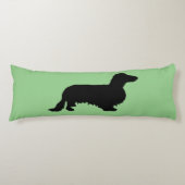 Coussins Longs Cheveux longs Dachshund - Silhouette 1 (Devant)