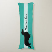 Coussins Longs Cheveux longs Dachshund - Silhouette 1 (Devant (Vertical))