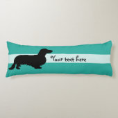 Coussins Longs Cheveux longs Dachshund - Silhouette 1 (Devant)