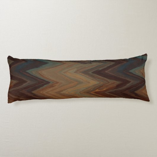 Coussins Longs Chevron Brown sud-ouest (Dos)