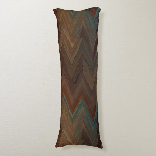 Coussins Longs Chevron Brown sud-ouest (Devant (Vertical))