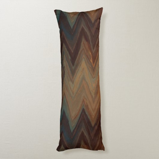 Coussins Longs Chevron Brown sud-ouest (Dos (Vertical))