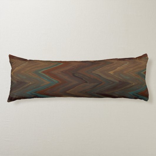 Coussins Longs Chevron Brown sud-ouest (Devant)
