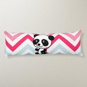 Coussins Longs Chevron rose et bleu Panda Ours Ours Oreille Oreil