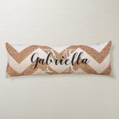 Coussins Longs Chevrons Parties scintillant d'or (Dos)