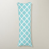 Coussins Longs Chic Aqua Blue Grand Motif Qautrefoil (Devant (Vertical))