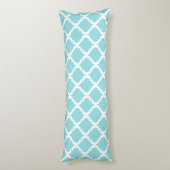 Coussins Longs Chic Aqua Blue Grand Motif Qautrefoil (Dos (Vertical))