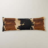 Coussins Longs Chic Brown Black Cream Western Cowhide (Dos)