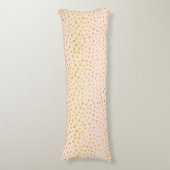 Coussins Longs Chic faux or scintillant guépard imprimé monogramm (devant Vertical)