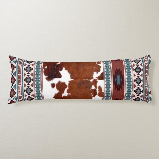 Coussins Longs Chic moderne Boho Occidental Cowhide (Devant)