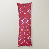 Coussins Longs Chic motifs tribaux kat rouge et violet (Dos (Vertical))