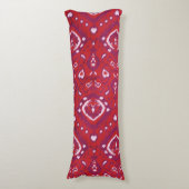 Coussins Longs Chic motifs tribaux kat rouge et violet (devant Vertical)